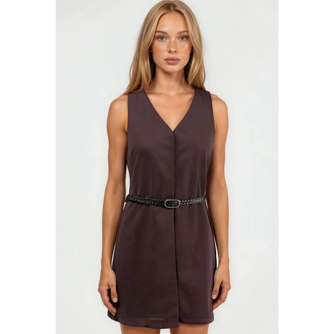 V-Hals A-Form Fit Mini Jurk