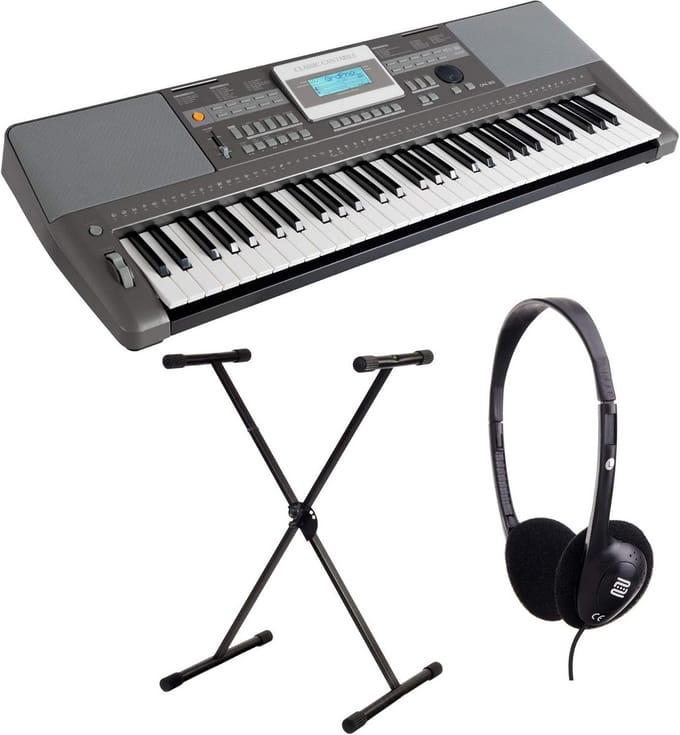 Beginners Keyboard Set met 61 Aanslaggevoelige Toetsen, Standaard en Koptelefoon