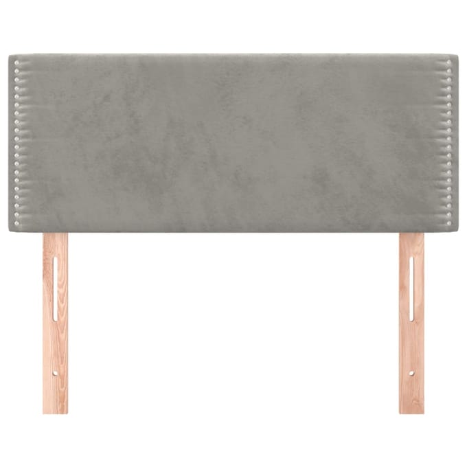 vidaXL Hoofdbord 90x5x78/88 cm fluweel lichtgrijs