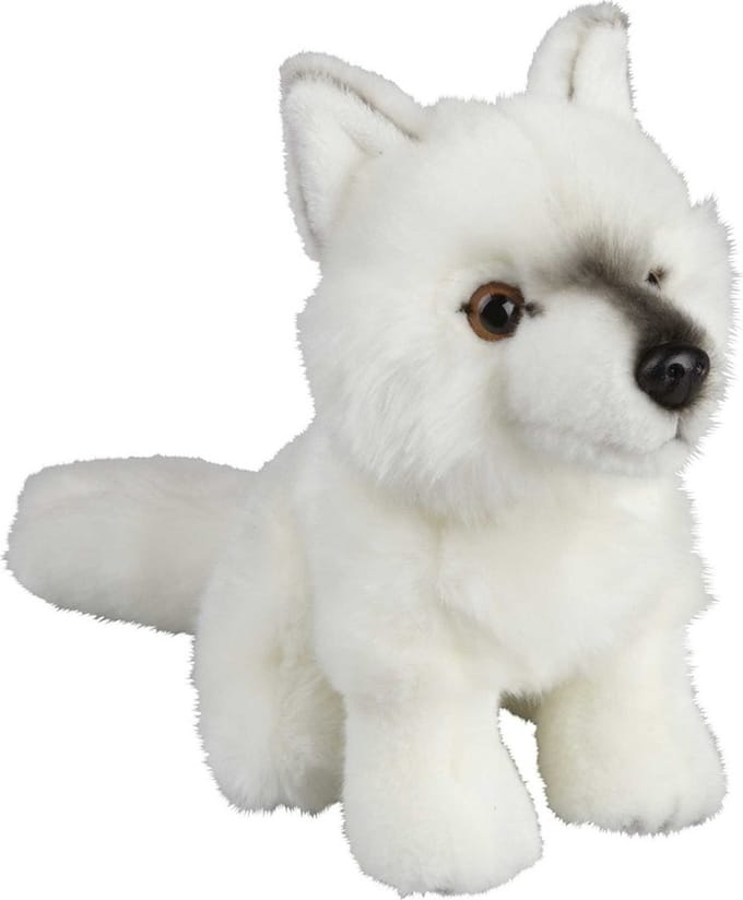 Ravensden Poolwolf knuffel - wit - zacht pluche - 18 cm - wolven knuffeldier