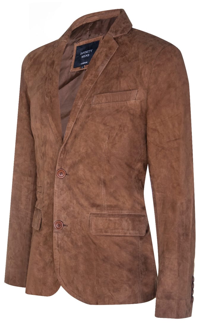 Blazer suède jas Zachte Italiaanse leren jas