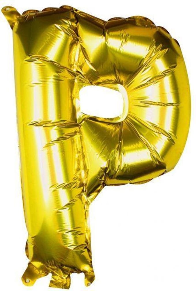 Ginger Ray Pick & Mix - Folieballon letter P - goud