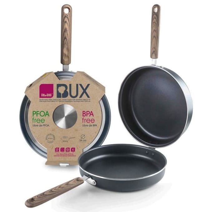Poêle à Omelette - IBILI - Bux - 20 cm - Aluminium - Antiadhésif - Full Induction