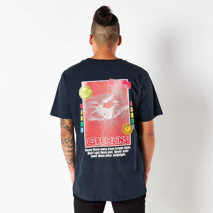 Gremlins Retro Cover Men's T-Shirt - Navy - XL