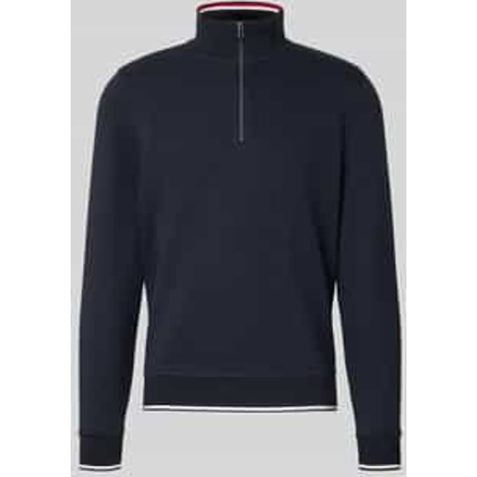 Regular fit schipperstrui met elastische boorden