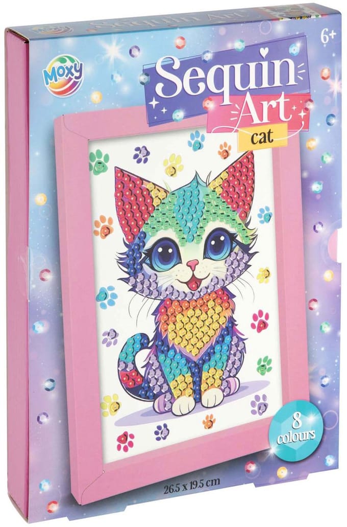 Maak je eigen Dier Pailletten Kunst Knutselset,8 Kleuren