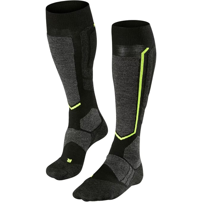 FALKE SB2 warm dik wol functioneel materiaal skisokken heren zwart - maat 42-43