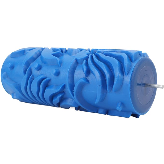 5in Patroon Verfroller Muurdecoratie Rubber Herbruikbaar Multifunctioneel Decoratief Textuurroller blue