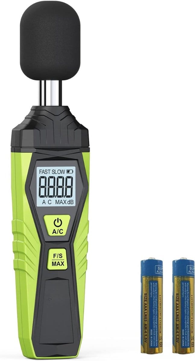 SCH® Decibelmeter - Groen - ‎23cm x 9cm x 1cm