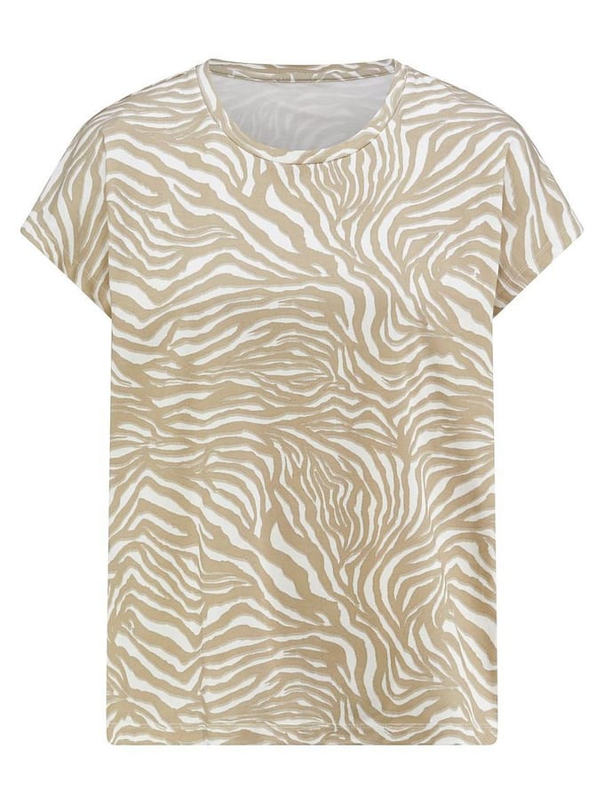 T-shirt ronde hals Van Peter Hahn beige