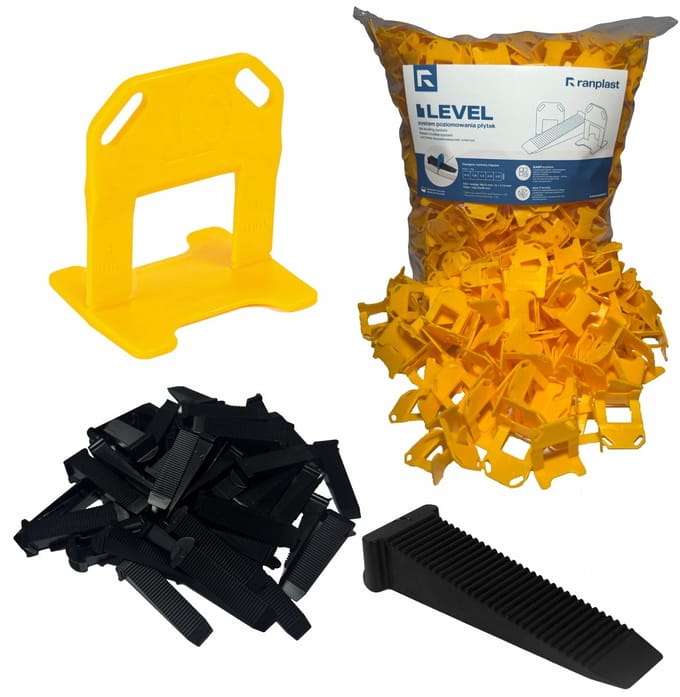 Ranplast Tegel Levelling Systeem 1mm - 500 Clips + 100 Wiggen