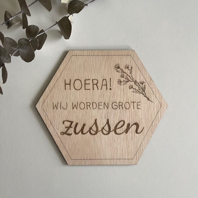 Zwangerschapsaankondiging - Zussen