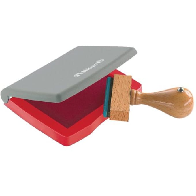 Pelikan stempelkussen - Kunststof - 5x7cm - Rood