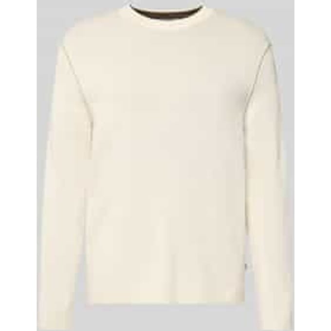 Regular fit gebreide pullover van katoenmix