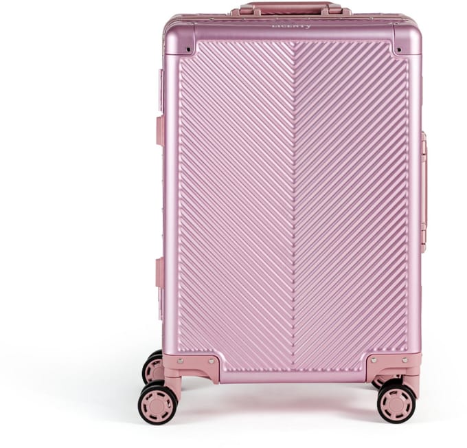 Licenty - Aluminium Handbagage koffer - Roze - 100% onbreekbaar - TSA sloten