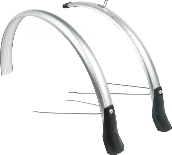 Eurofender Snello spatbordset 28" x 46 mm - Zilver