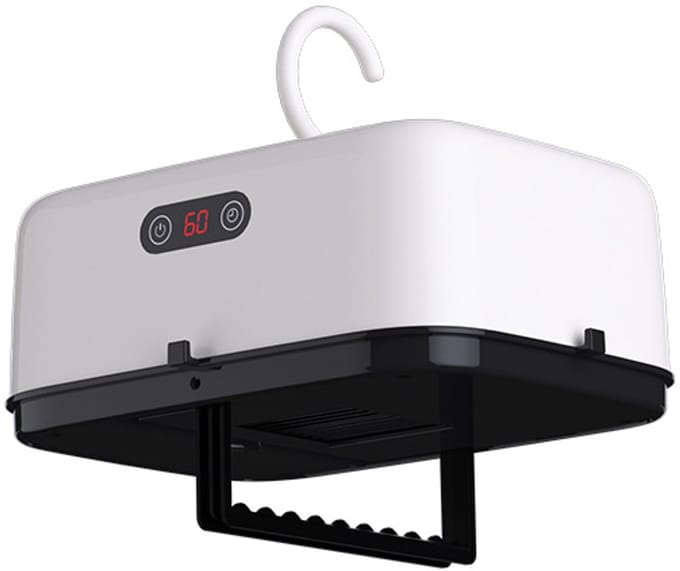 Draagbare Kledingdroger – Mini Draagbare Droger – Opvouwbaar & Compact – Met Afstandsbediening & UV-Licht – Voor Thuis & Studenten – Wit