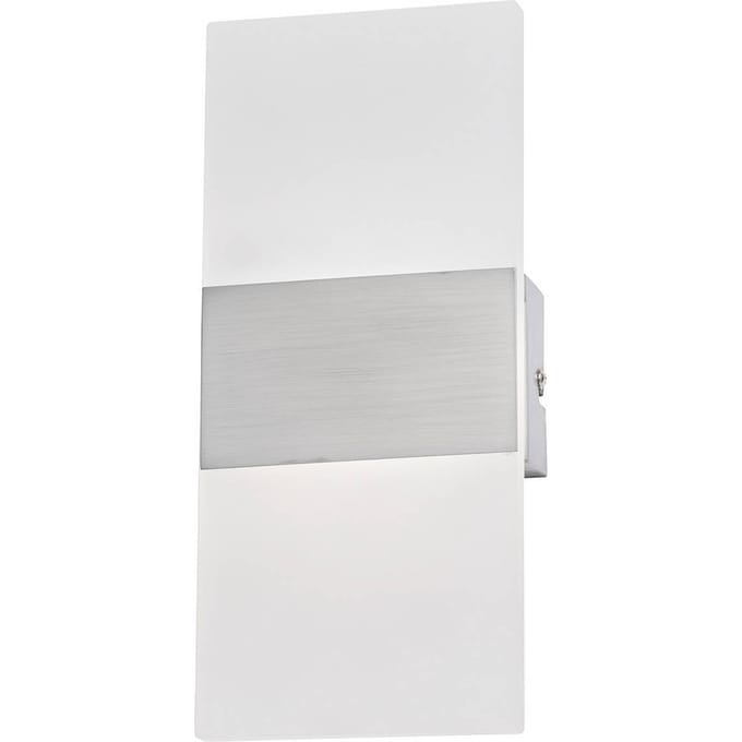 FISCHER & HONSEL LED wandlamp FODER, nikkelkleurig, hoogte 27 cm, schakelaar