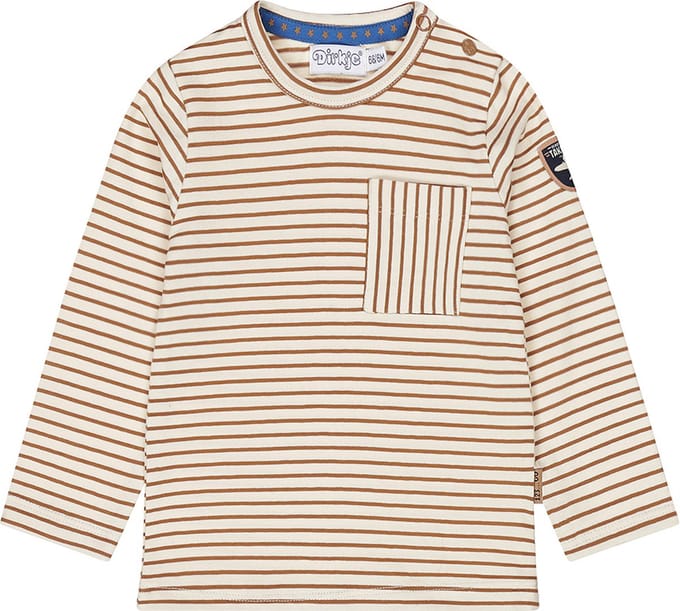Dirkje-Jongens T-shirt ls- Bruin