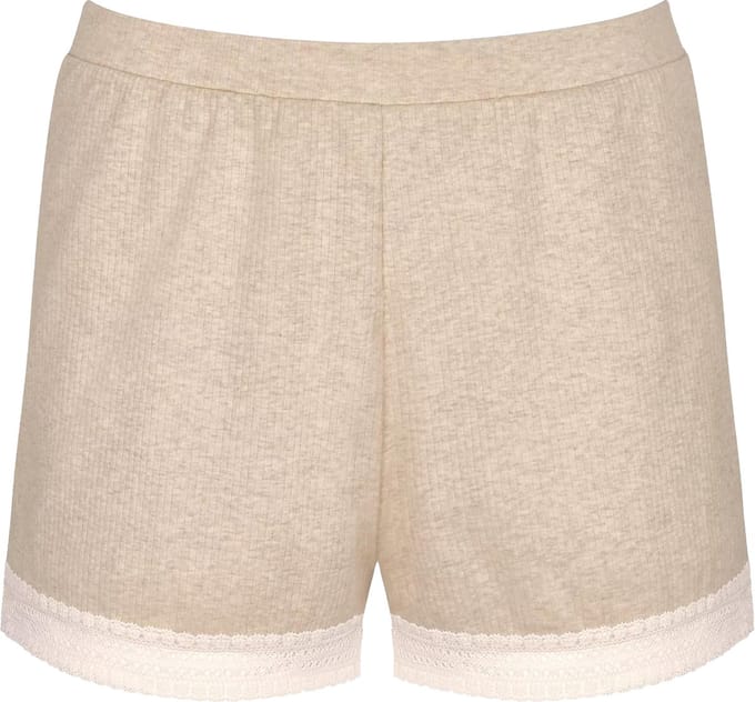 Sloggi Women GO Ribbed Short (1-pack) - dames boxer - beige melange