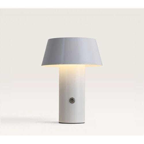 LUSENZ Cadera - Paddenstoel lamp oplaadbaar Wit 20 cm - Draadloze tafellamp - Dimbaar - USB-C - Modern design - 3000K/4500K/6000K