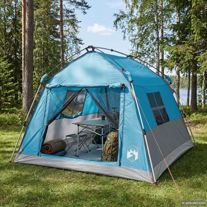 vidaXL - Instanttent - waterdicht - 2-persoons - Blauw