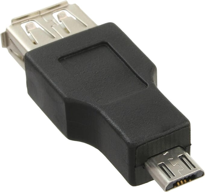 USB Micro B (m) - USB-A (v) adapter - USB2.0 / zwart