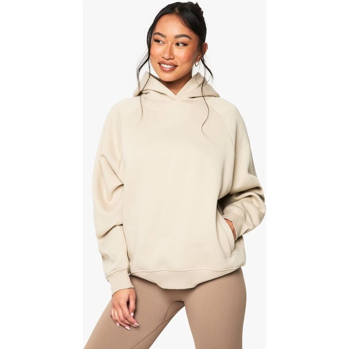 boohoo Dames Raglan Naad Oversized Hoodie | Steen | Maat: XL