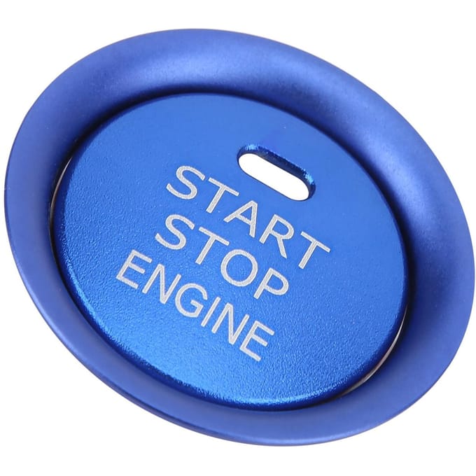 Cache-bouton de démarrage/arrêt moteur en alliage d'aluminium bleu, pièce de rechange pour Mazda CX-4/5 blue