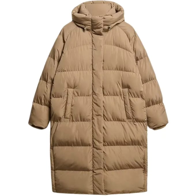 Superdry LONGLINE HOODED PUFFER JACKET Dames Jas - Maat L