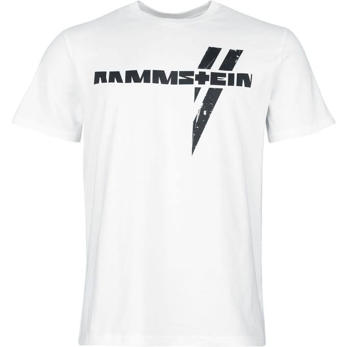 Rammstein T-shirt - Schwarzer Balken - S tot 5XL - voor Mannen - wit