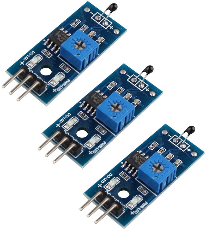 Dailygoody - Thermistor Temperatuur Sensor Module - NTC Sensor - 3-Pin - 3.3V 5V - Temperatuurmeting - Geschikt voor Elektronica - Compact
