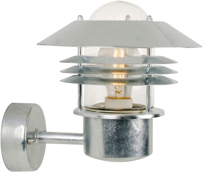 Stalen Buitenwandlamp IP54 E27 Zink Kleur
