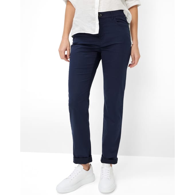Brax Dames Broek  Style MARY NAVY, donkerblauw, maat 42L