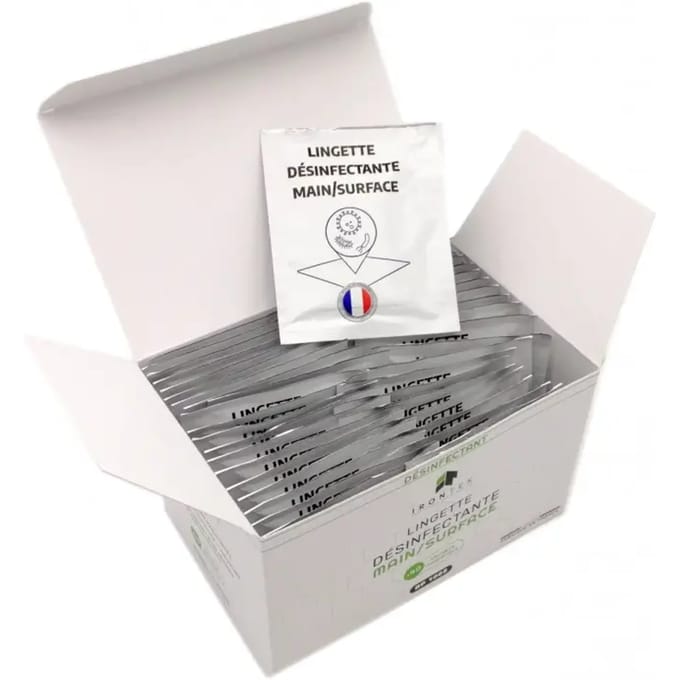 Doos met 40 hydroalcoholische reinigingsdoekjes Brazoline Irontek