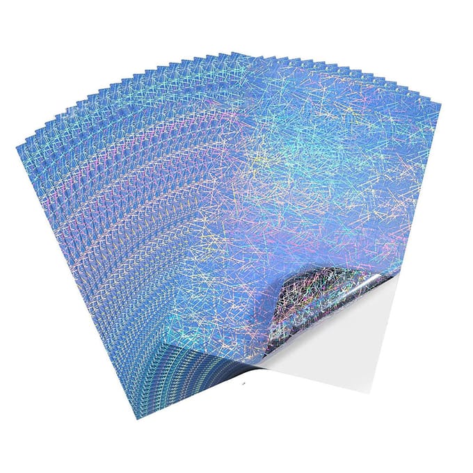 20 Feuilles Papier Autocollant Holographique Imprimable Imperméable Séchage Rapide A4 Papier Auto-Adhésif pour gray
