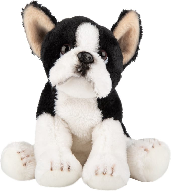 Knuffeldier Boston Terrier hond - pluche knuffel - 13 cm - huisdieren thema
