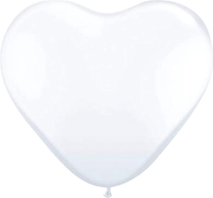 Folat BV Heart Balloons - White 8pcs.