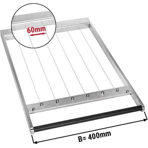 GGM Gastro Rahmen für doppel Pralinenschneider - Drahtabstand: 60mm Zilver