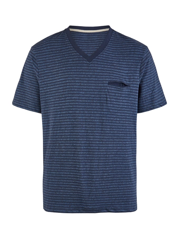 Phil & Co Essential Shortama Heren Korte Pyjama Katoen Blauw / Grijs - Maat XL
