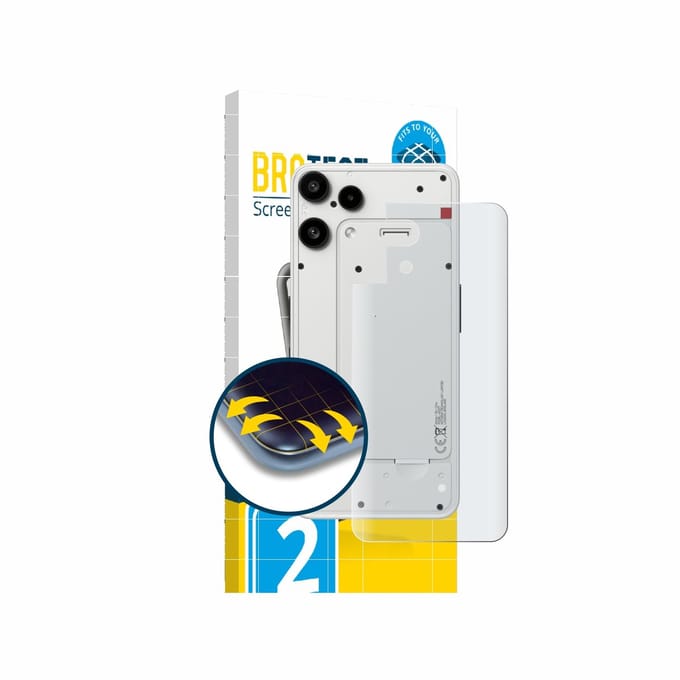 BROTECT - Screenprotector voor Nothing Phone (3a) Lite (Achterkant) - Folie Beschermfolie matte volledig dekking 2 Stuks