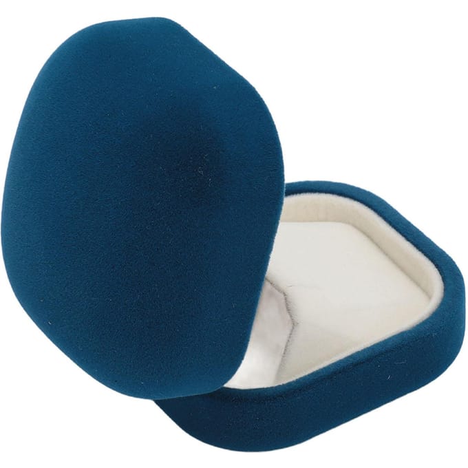 Coffret à bijoux en velours, doublure douce, luxueux et tendance, idéal pour une demande en mariage. Earring box bleu