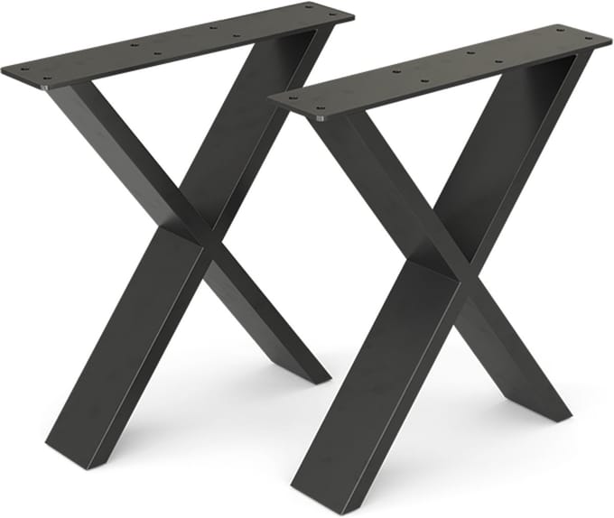 Vicco Tafelpoten – 40 x 42 cm X-vorm Zwart