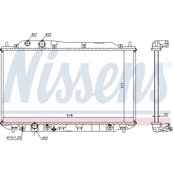 Radiator, motorkoeling NISSENS 68141