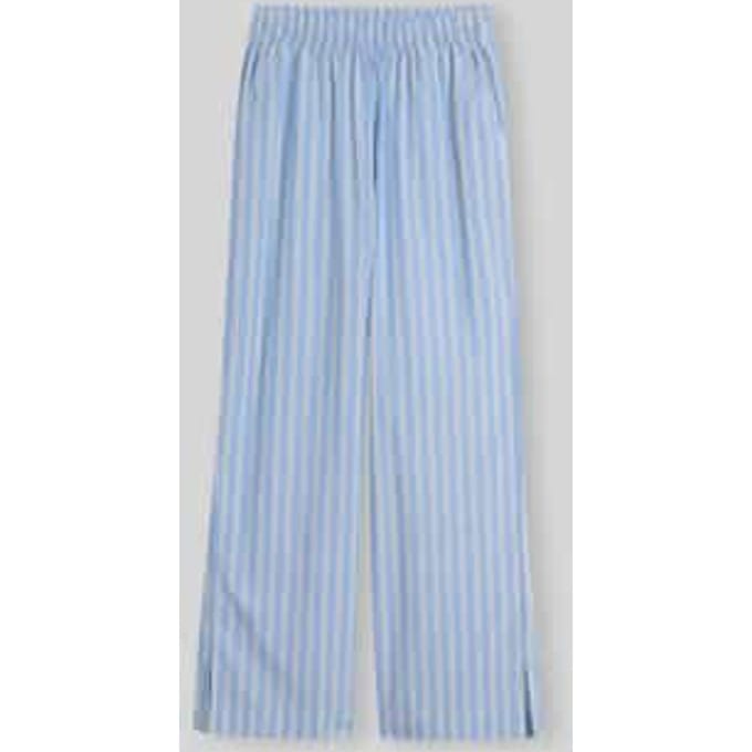 Wide leg broek van puur katoen