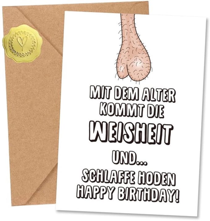 Grappige Verjaardagskaart voor Mannen met Stickers en Envelop