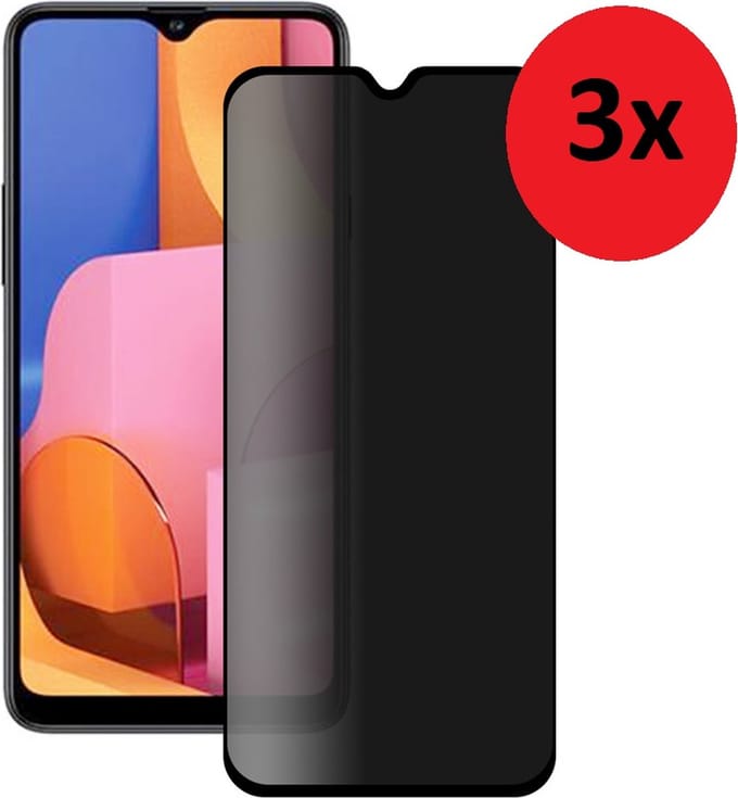 MoDo screenprotector Geschikt voor Samsung Galaxy A13 5G - Privacy Glas - 3 stuks