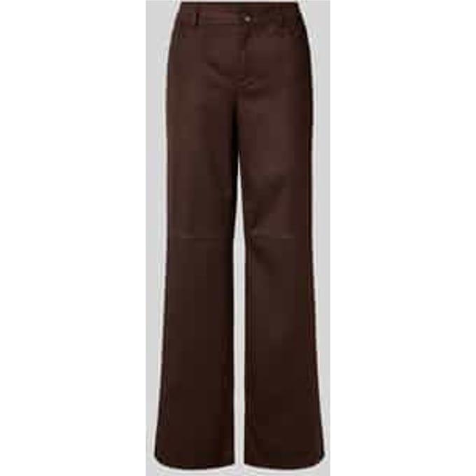 Broek in leerlook met deelnaden