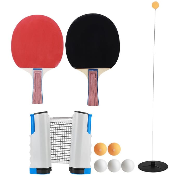 Draagbaar Tafeltennisnet Racket Intrekbaar Net Set Trainer Sport Trainingsset black