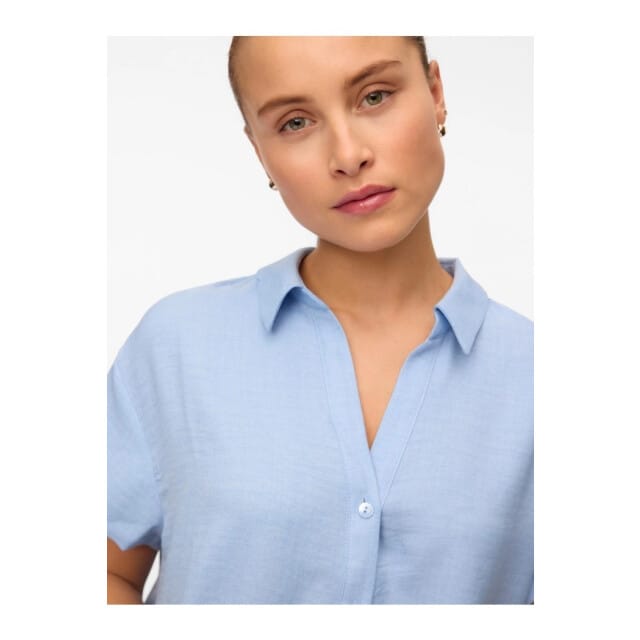 VERO MODA - VMMELANEY QUEENY SS SHIRT WVN - Dames - Blouses